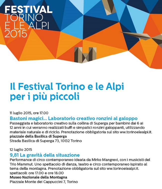 Torino e le Alpi - Festival per i più piccoli 2015 650x756