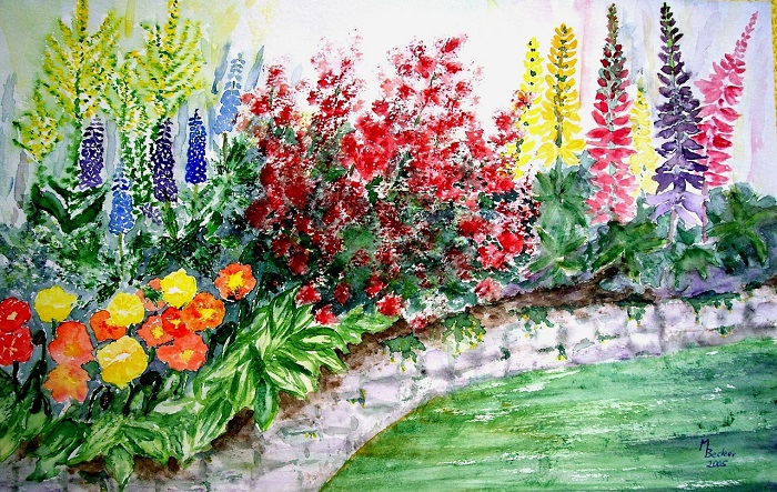 Fiori di primavera dipinti