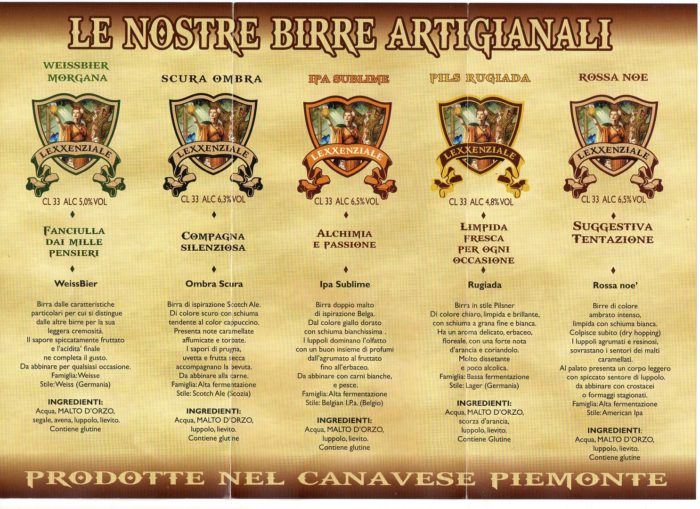 Lexxenziale la birra artigianale - le birre