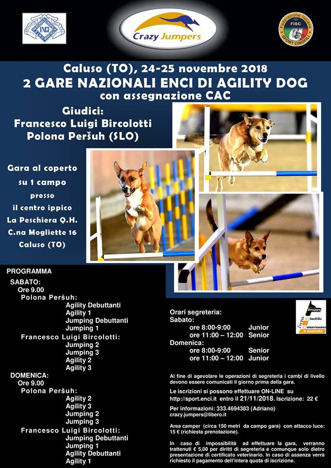 Agility Dog La Peschiera 24-25 nov 2018_locandina